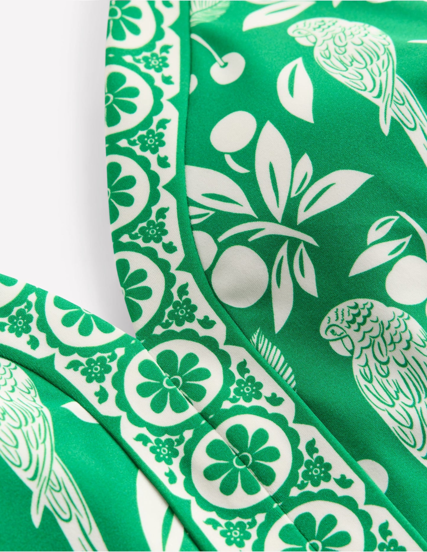 Ios V Panel Swimsuit-Rich Emerald, Ornate Tropics