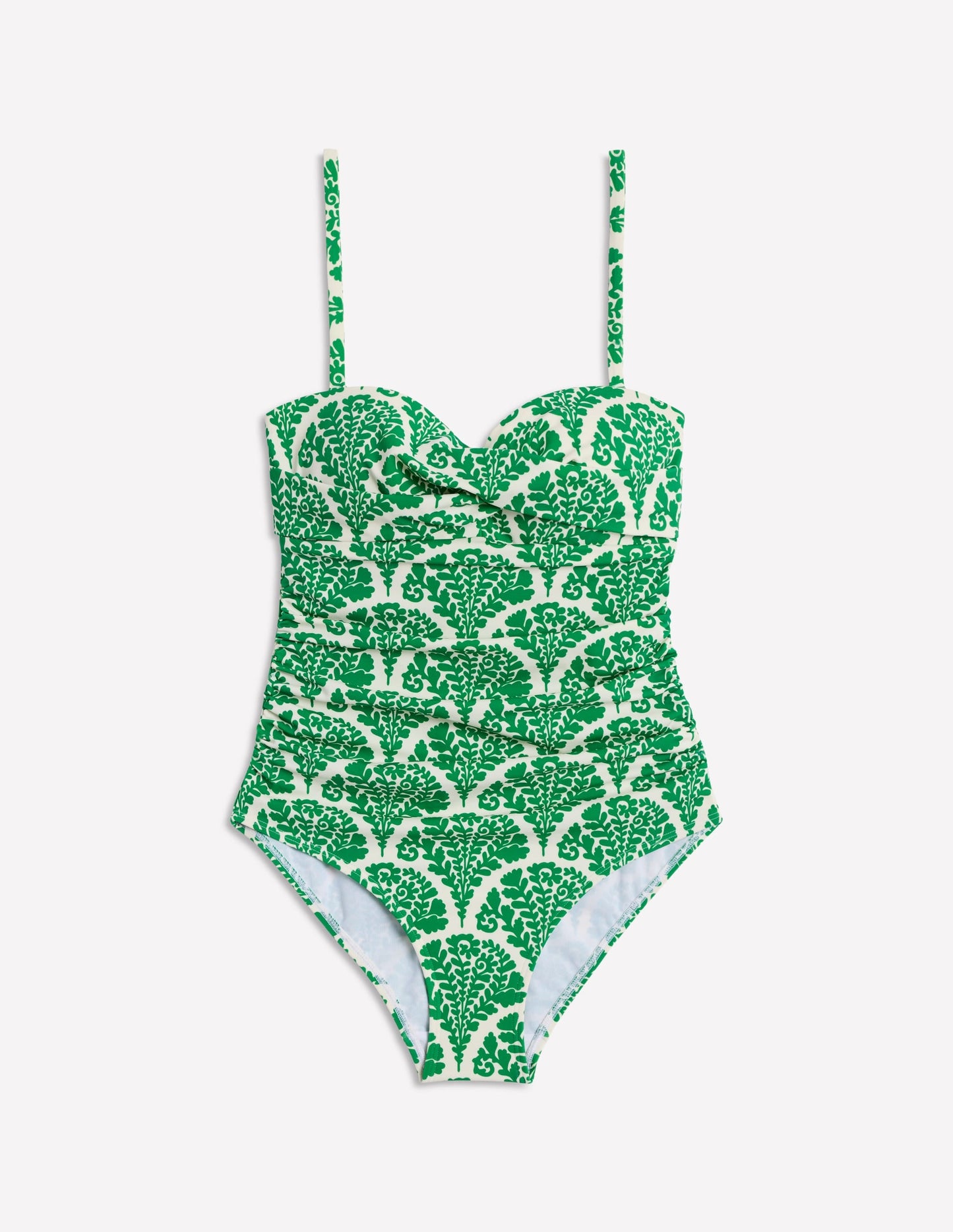 Andros Twist Front Swimsuit-Rich Emerald, Blossomy
